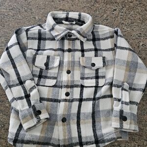 Falls Creek Kids Plaid Shirt - Black, White, Tan